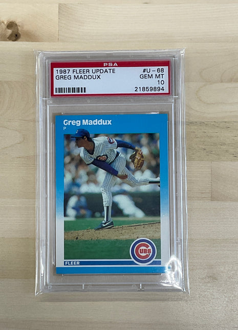 1987 Fleer Update Greg Maddux PSA 10