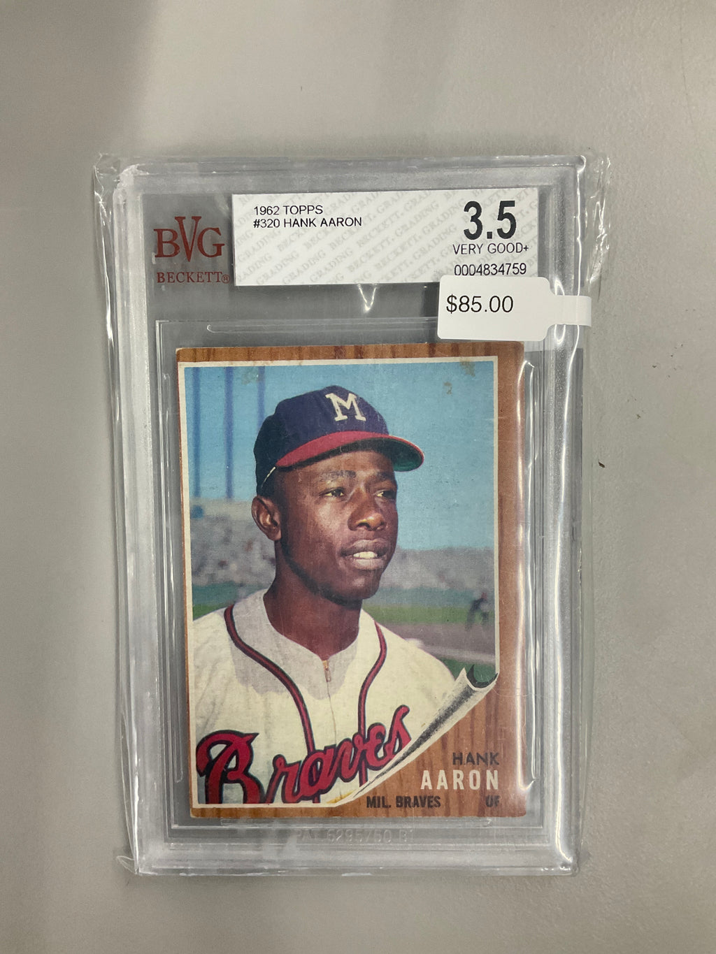 1967 Topps #250 Hank Aaron BVG 3.5 Braves