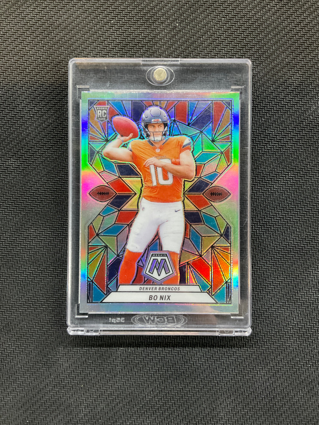 2024 Panini Mosaic Bo Nix Rookie Stained Glass Broncos