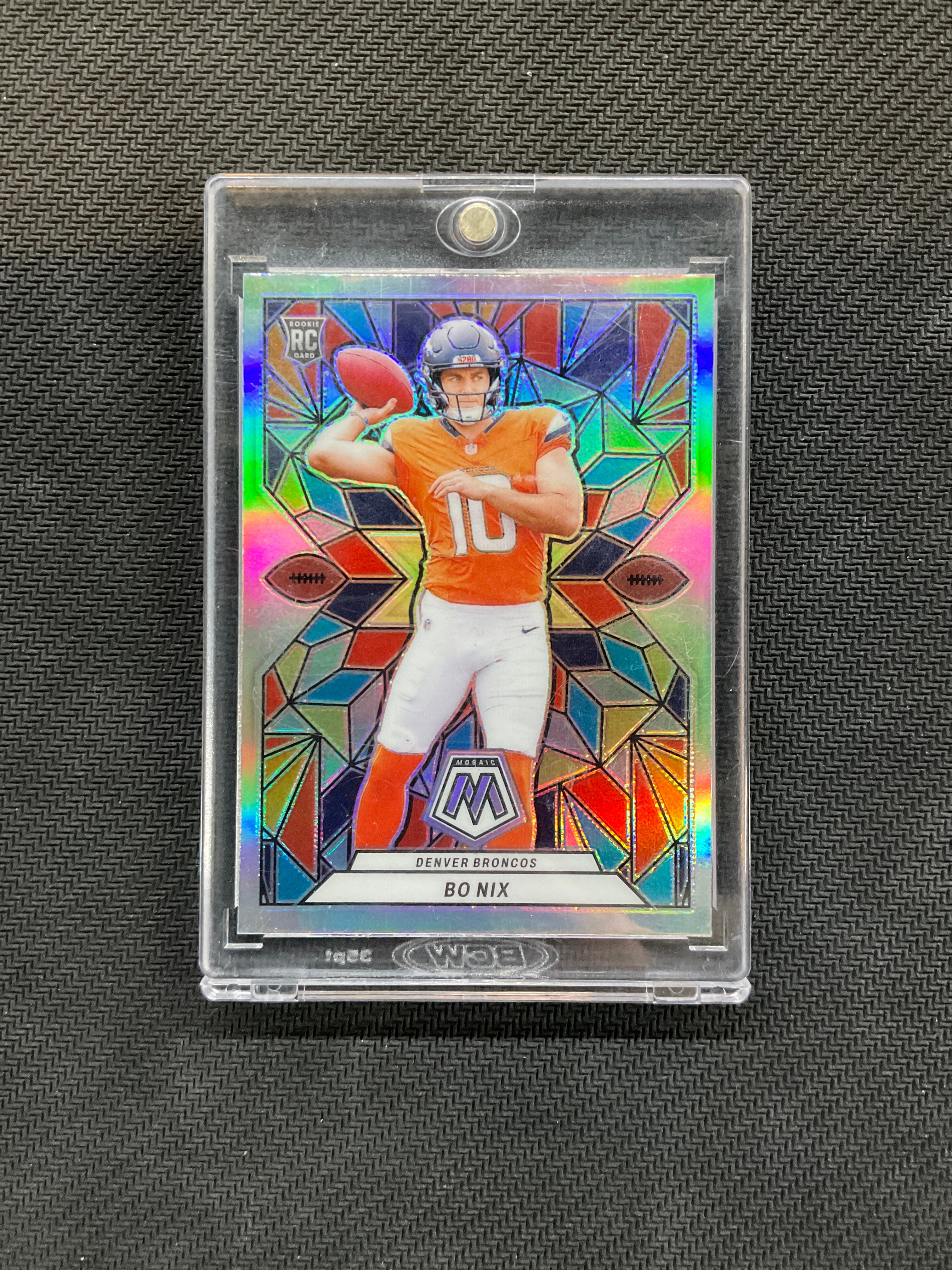 2024 Panini Mosaic Bo Nix Rookie Stained Glass Broncos