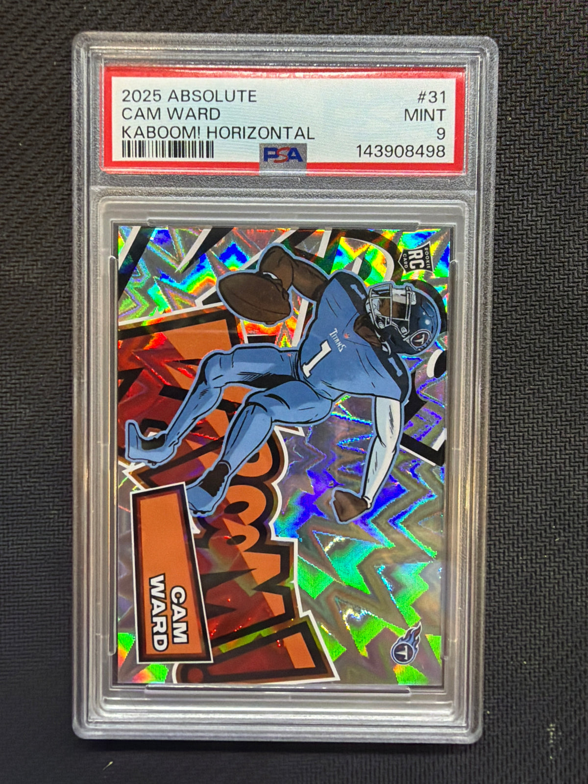 2025 Absolute Cam Ward Rookie Kaboom Horizontal #31 PSA 9