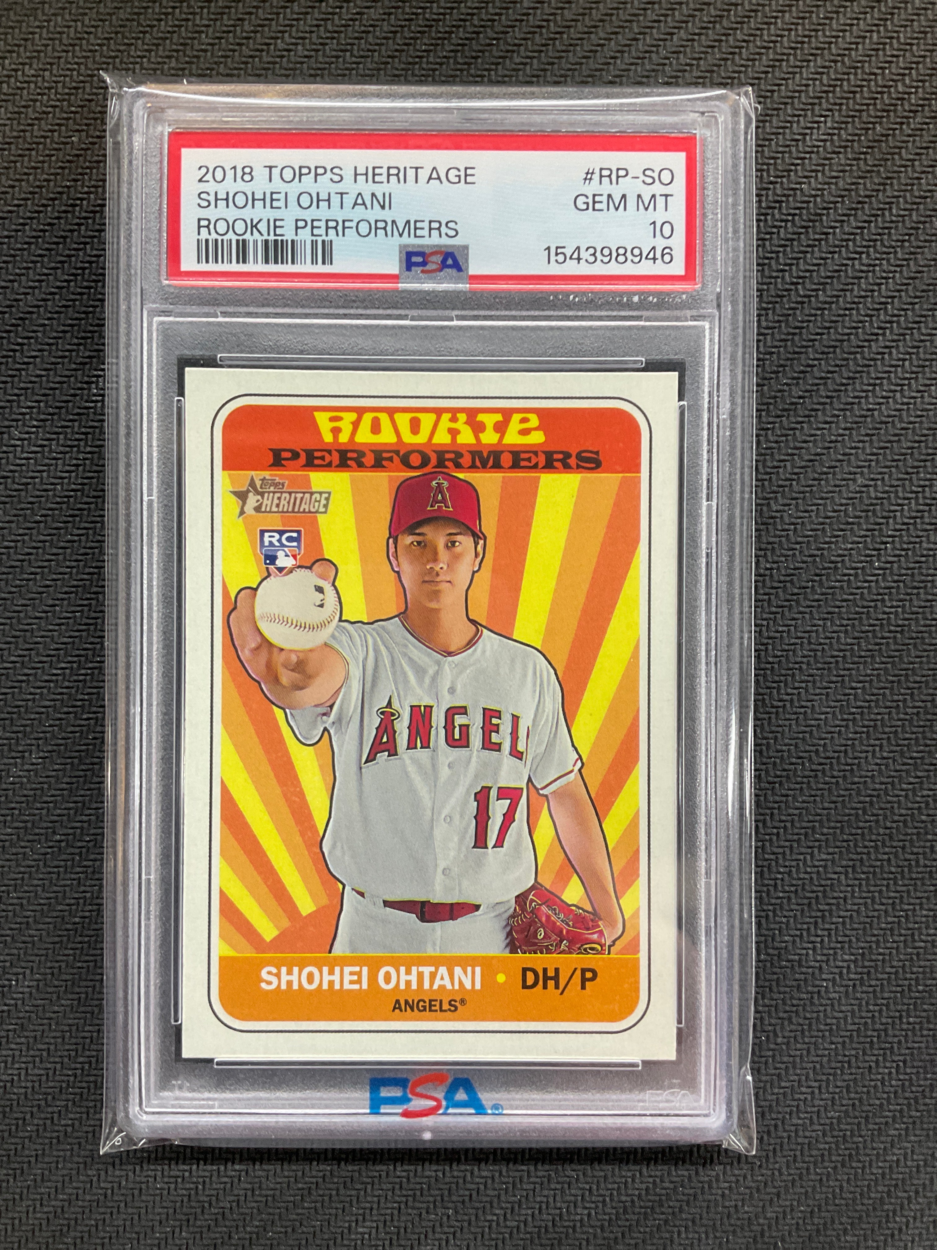 2018 Topps Heritage Shohei Ohtani Rookie Preformers PSA 10 946