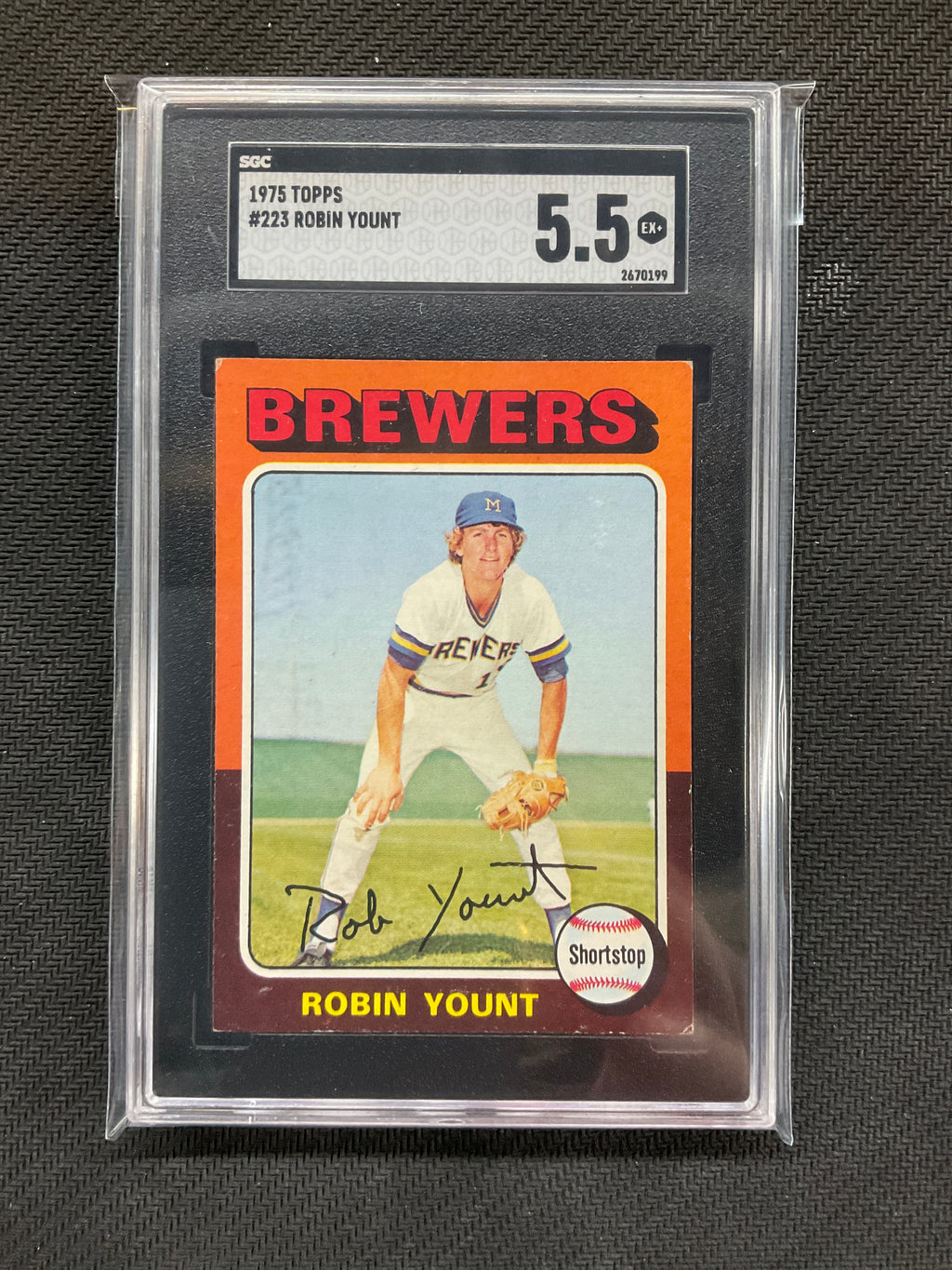 1974 Topps Robin Yount #223 SGC 5.5 Brewers