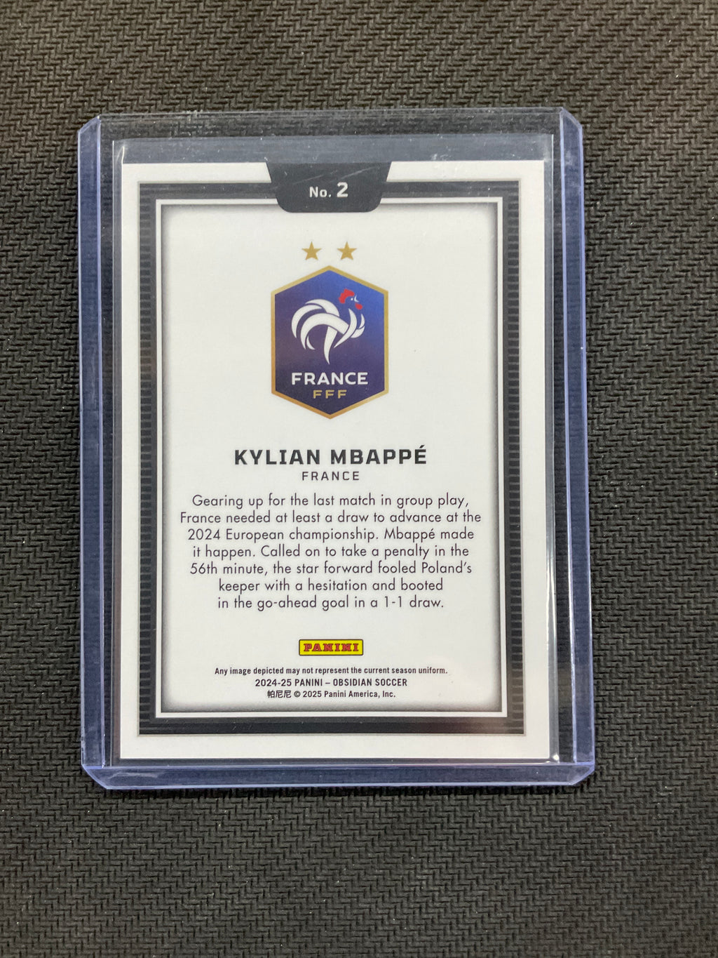 2024-25 Obsidian Kylian Mbappe Color Blast #2
