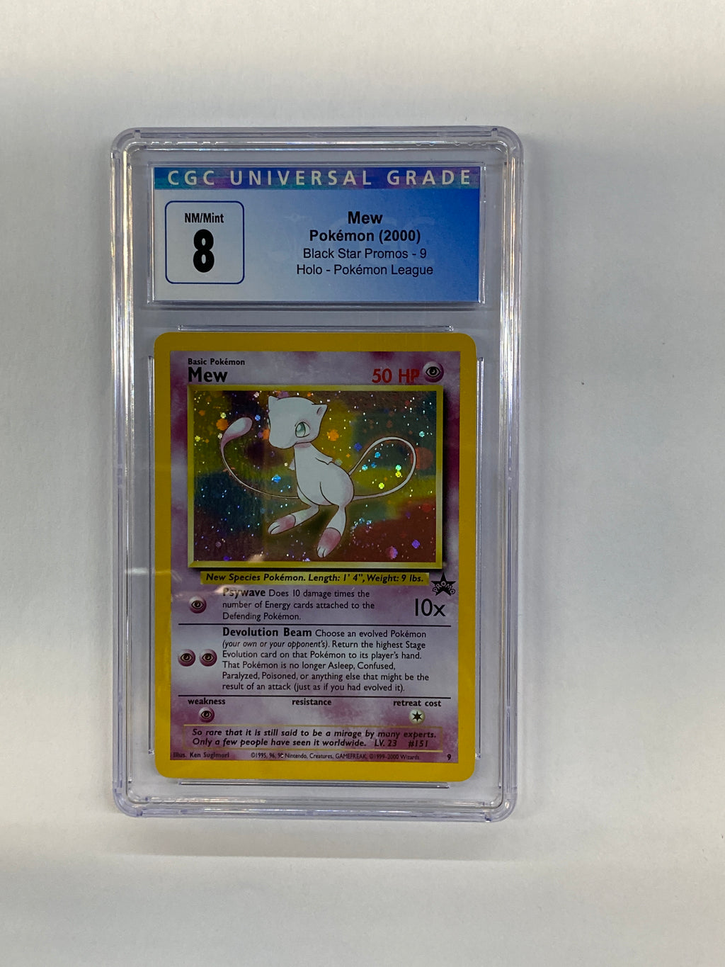 2000 Pokemon Black Star Promo Mew 9 Holo CGC 8