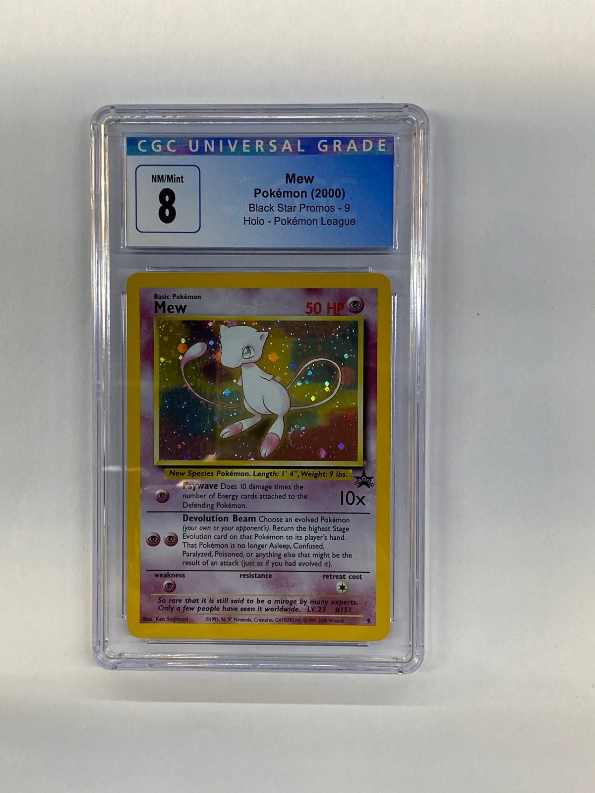 2000 Pokemon Black Star Promo Mew 9 Holo CGC 8