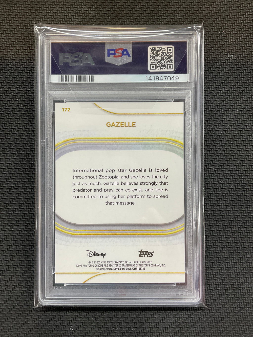 2025 Topps Chrome Disney Sapphire Gazelle Green /99 PSA 8 049