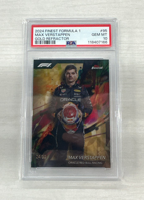 2024 Finest Max Verstappen Gold /50 PSA 10