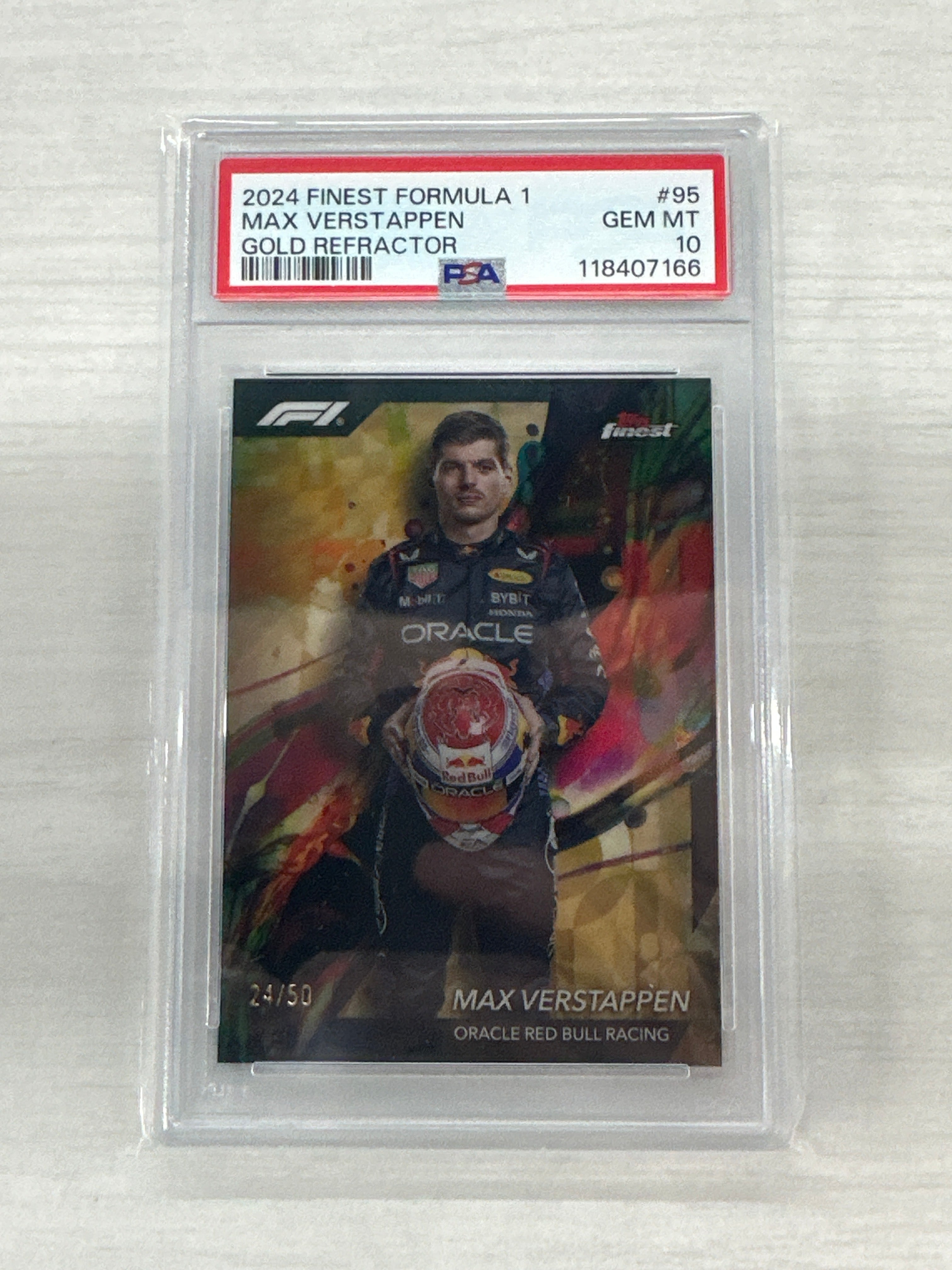 2024 Finest Max Verstappen Gold /50 PSA 10