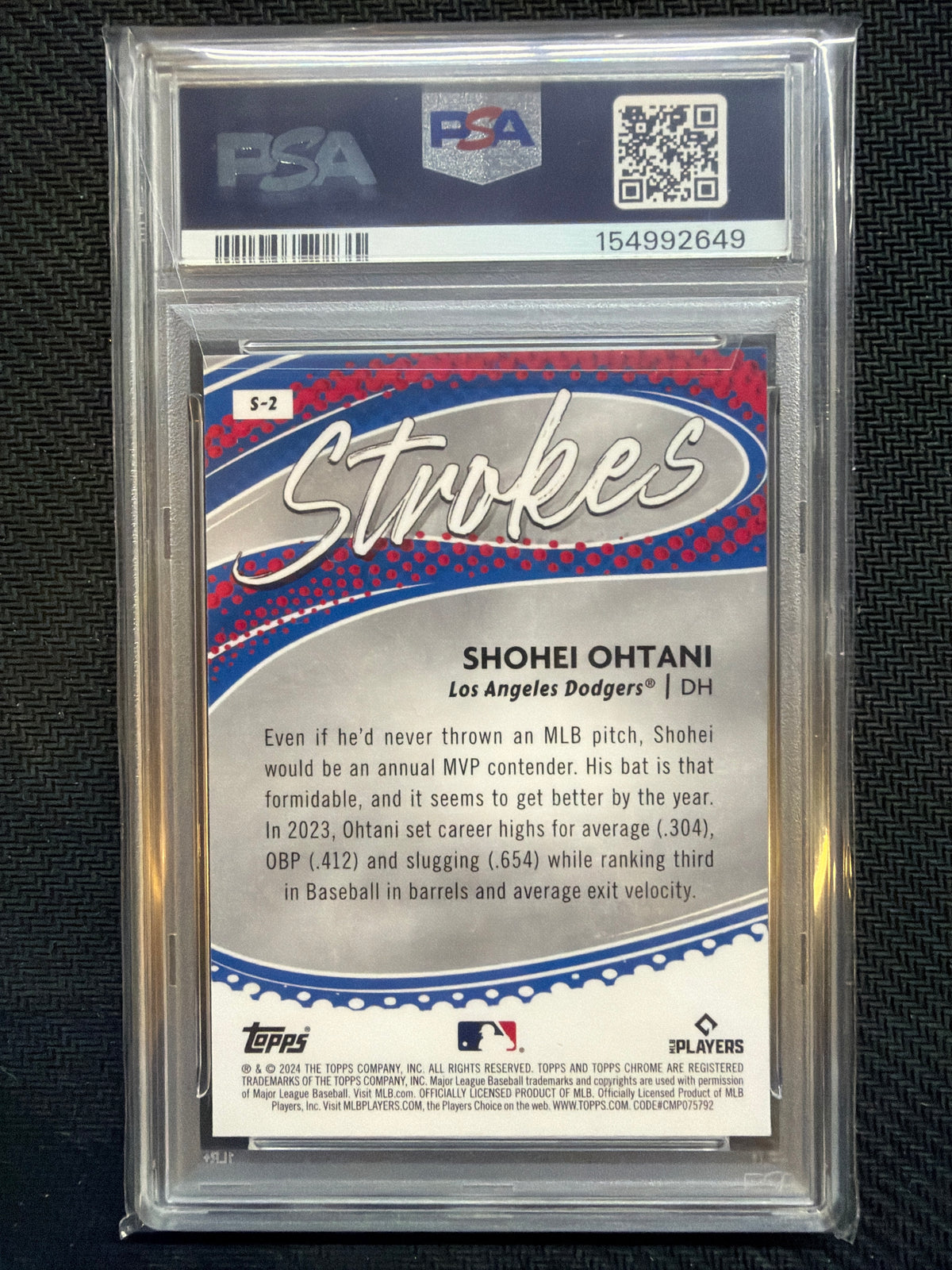 2024 Topps Chrome Shohei Ohtani Strokes #S2 PSA 10 Dodgers