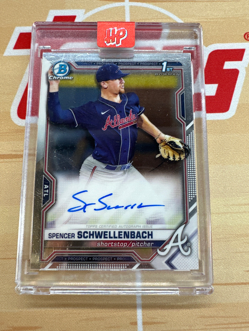 2021 Bowman Chrome Spencer Schwellenbach Rookie Auto Braves