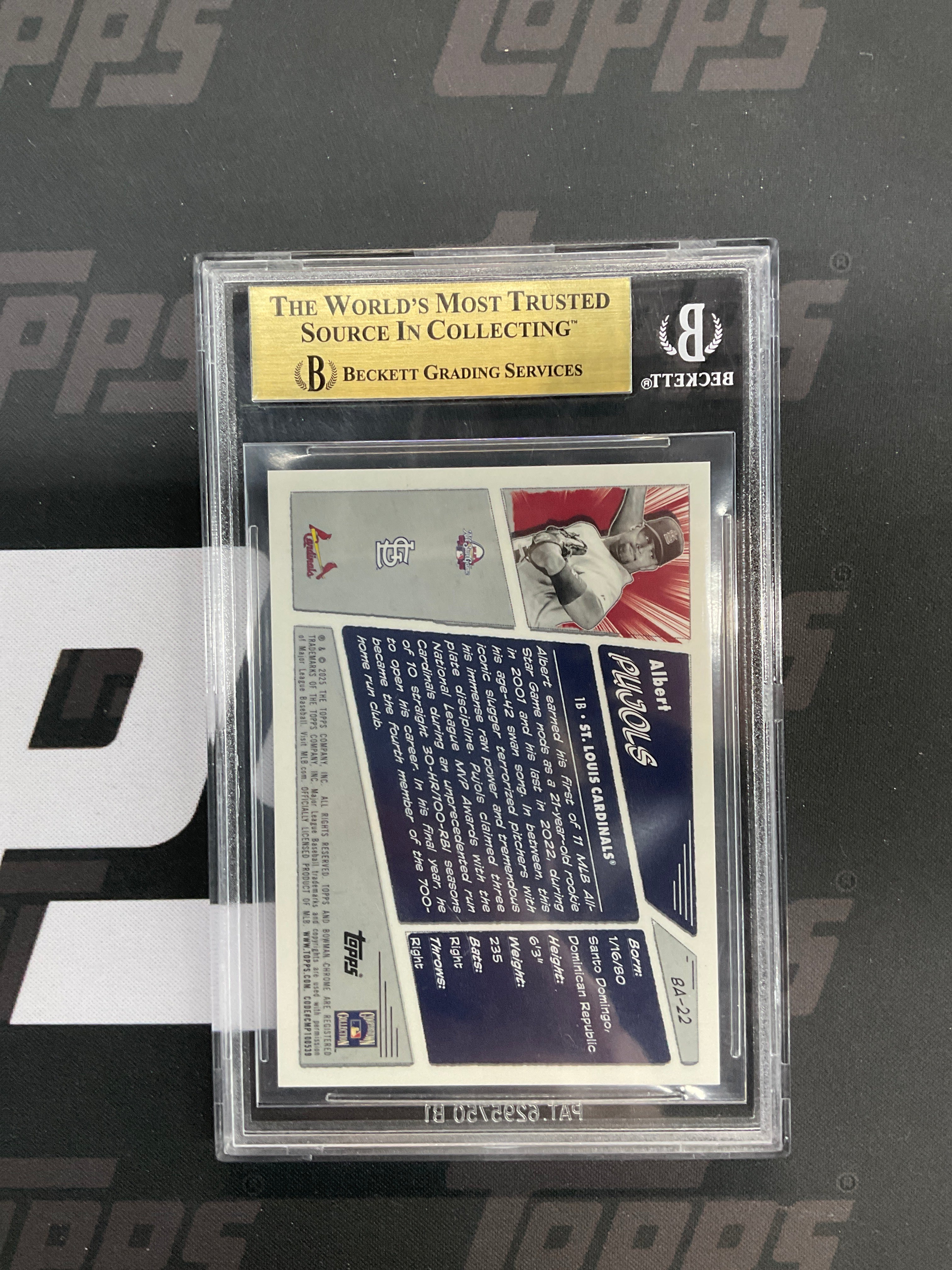 2025 Bowman Chrome Albert Pujols Anime Red /5 BGS 9.5