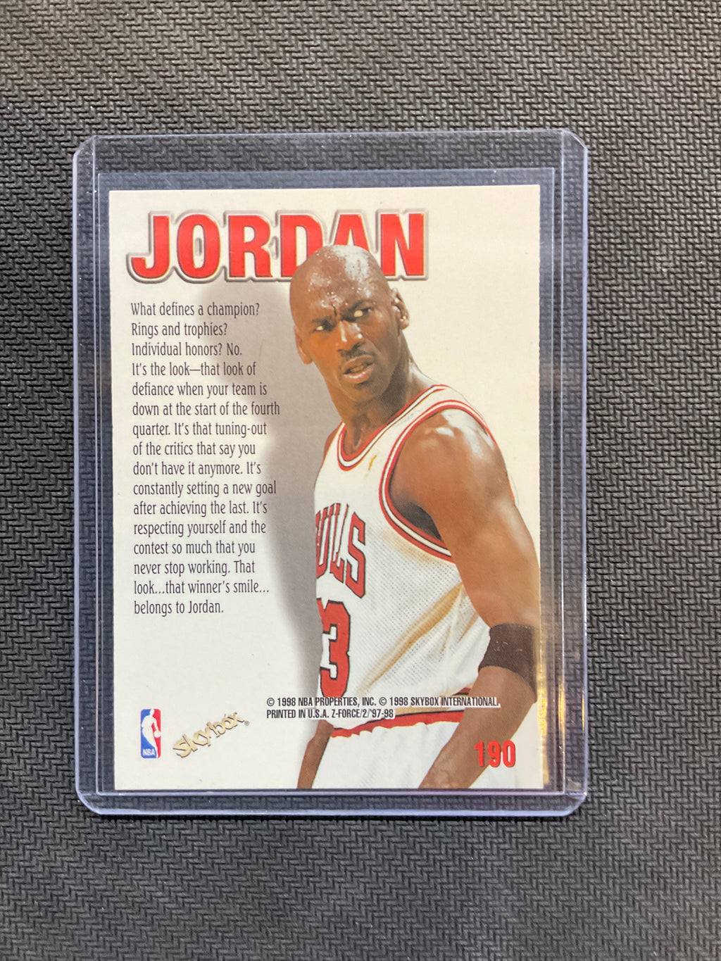 1997 Skybox Z-Force Michael Jordan #190 Bulls