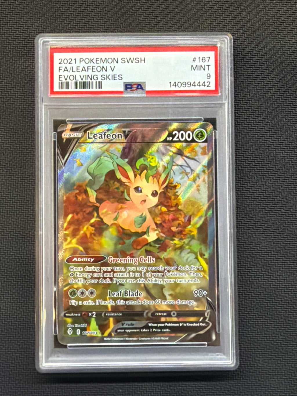 2021 Leafeon V 167 PSA 9