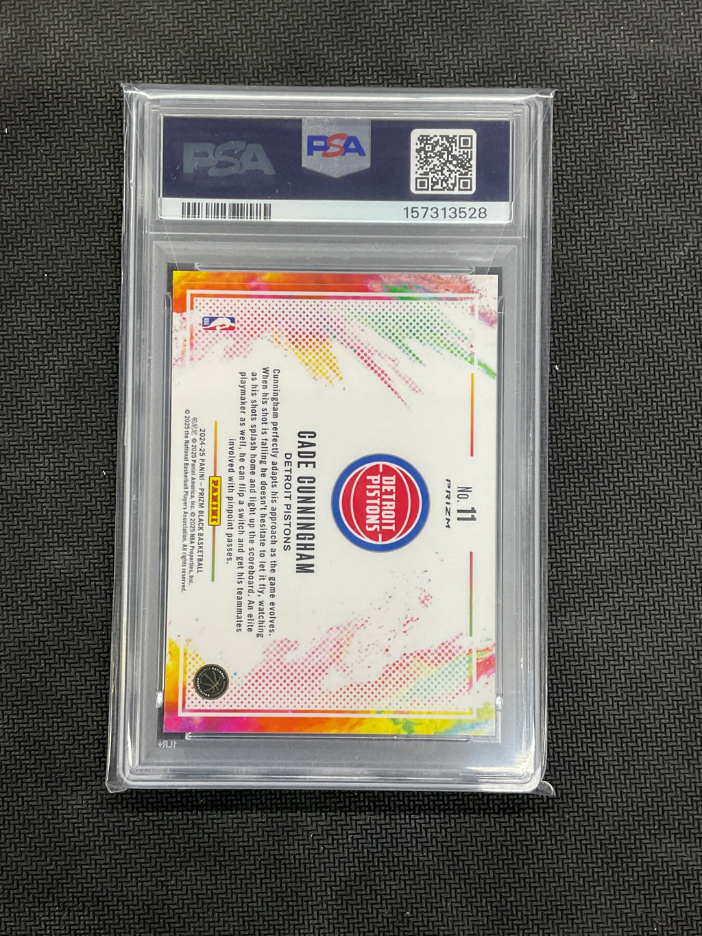 2024 Prizm Black Cade Cunningham Color Blast PSA 10 Pistons
