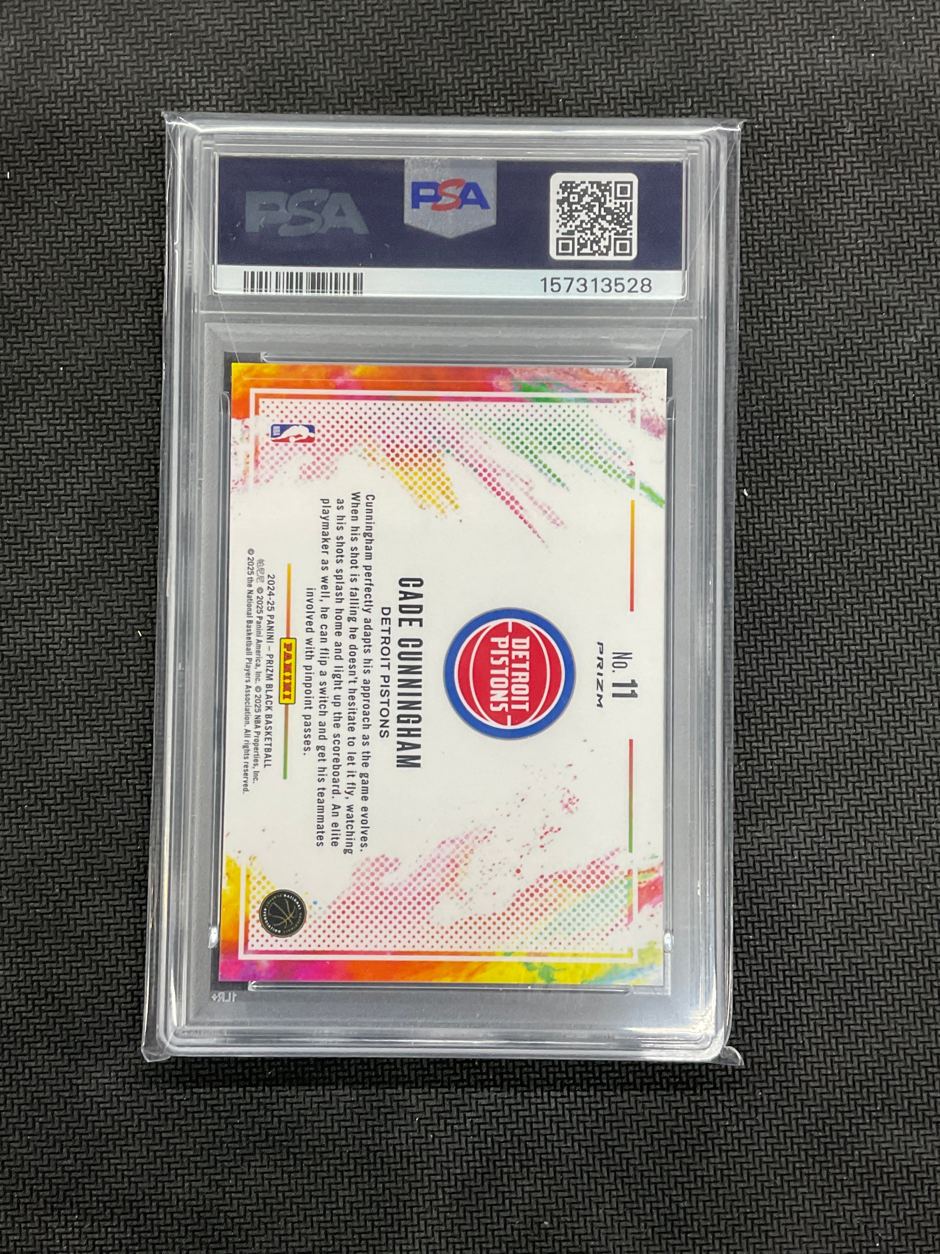2024 Prizm Black Cade Cunningham Color Blast PSA 10 Pistons