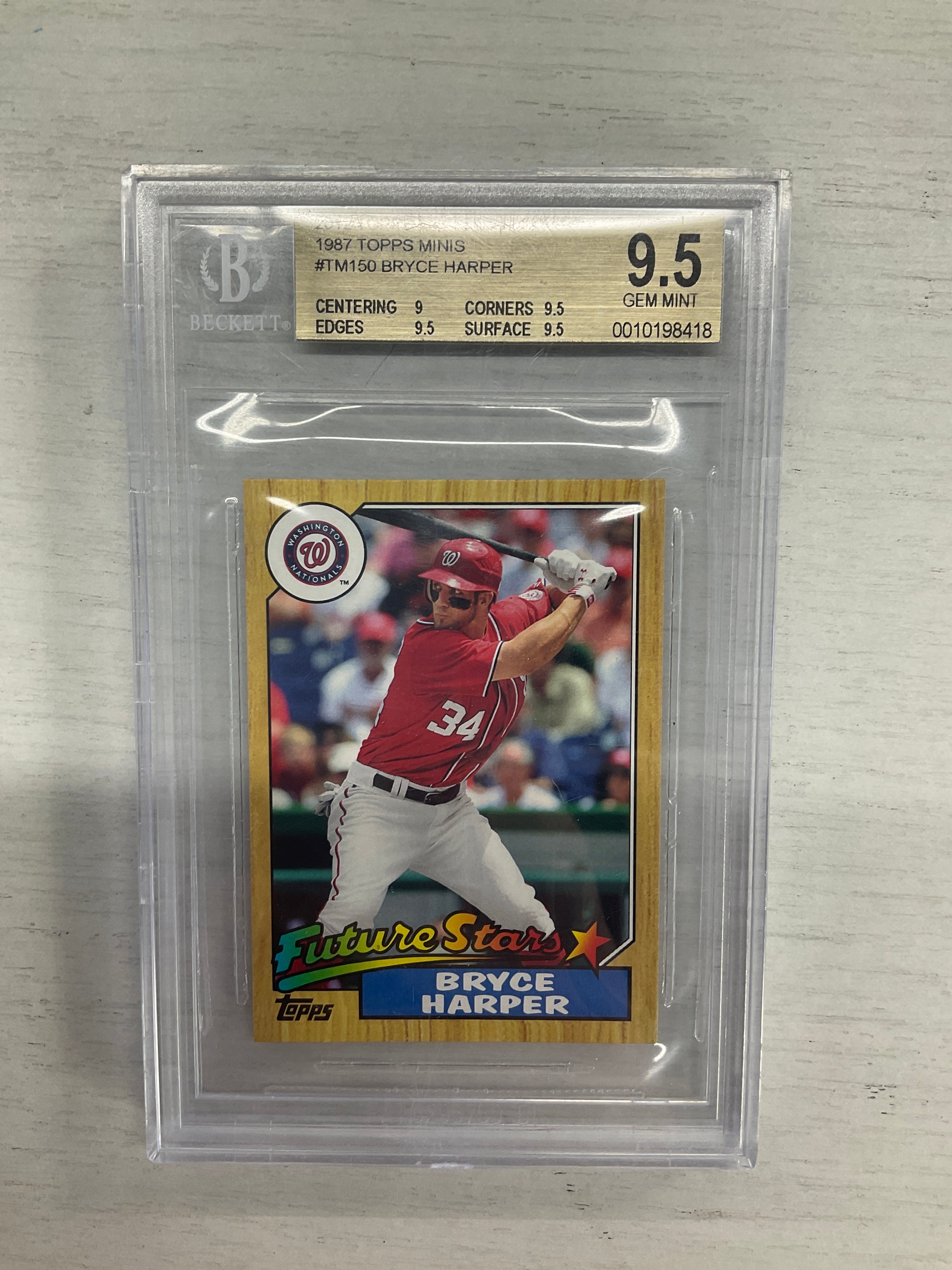 2012 Topps 1987 Minis Bryce Harper BGS 9.5