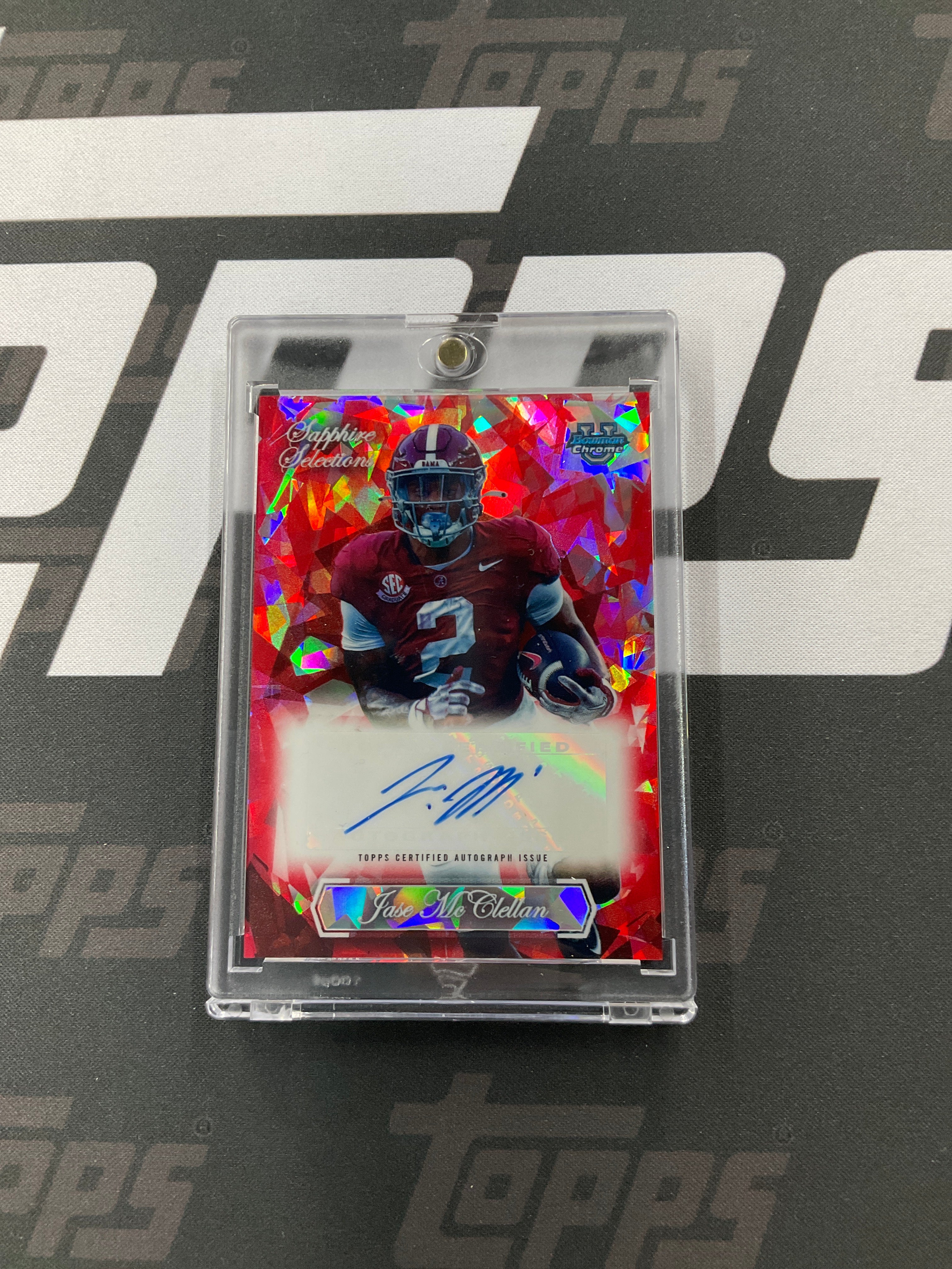 2023 Bowman U Sapphire Jase Mcclellan Red Auto /5 Selections