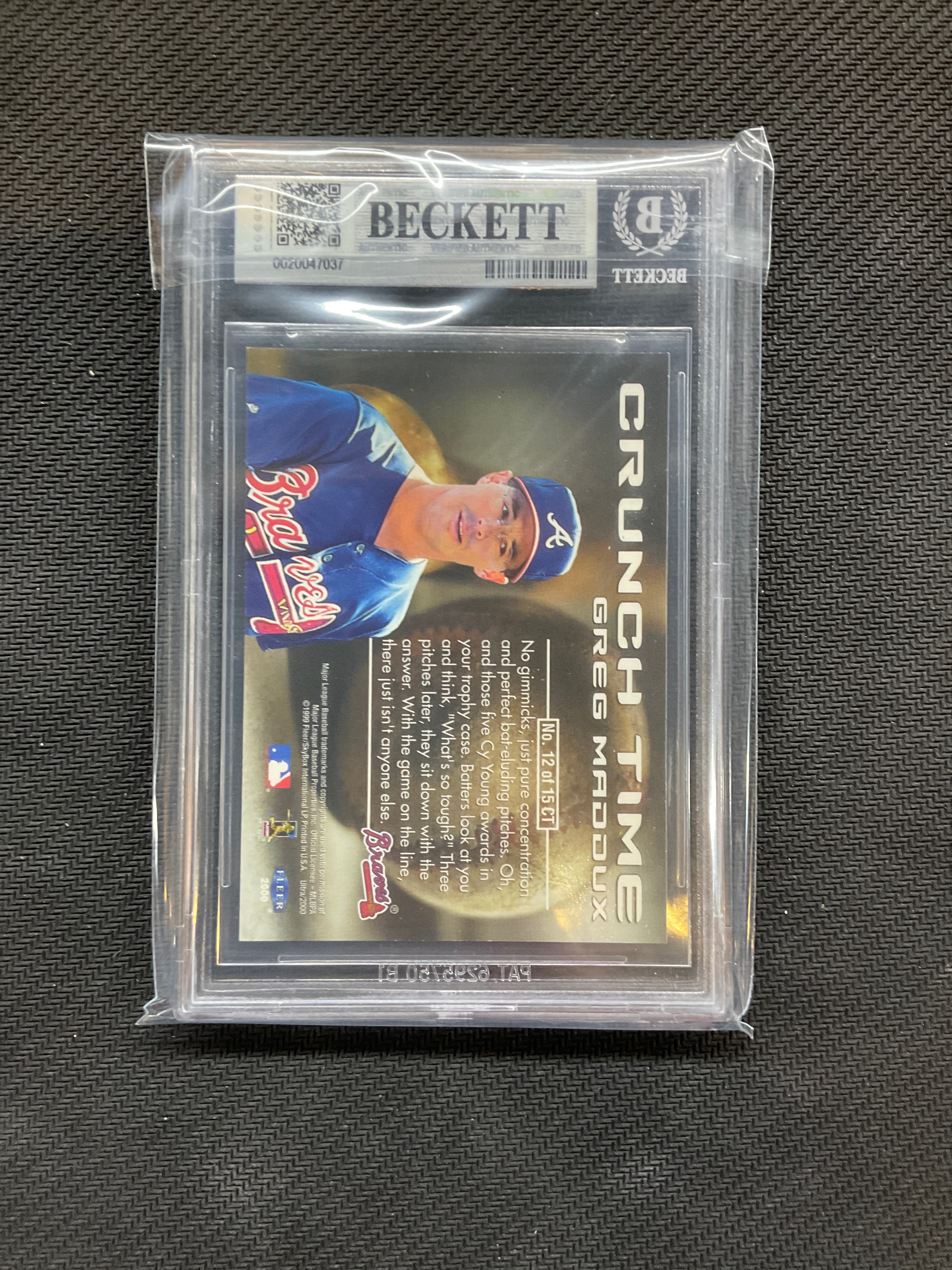 2000 Ultra Greg Maddux Crunch Time BGS 9