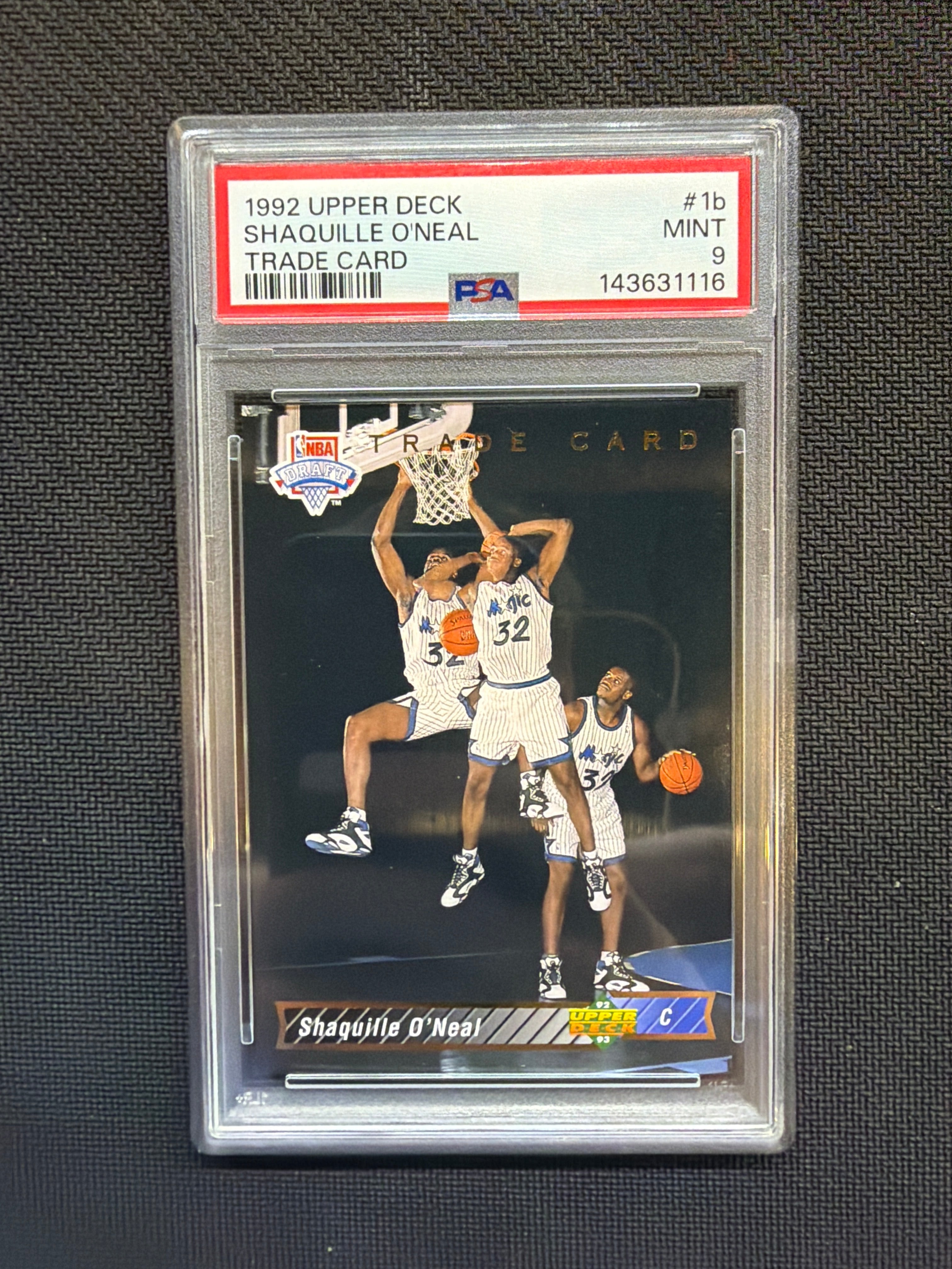 1992 Upper Deck Shaquille O'Neal Trade Card PSA 9 115