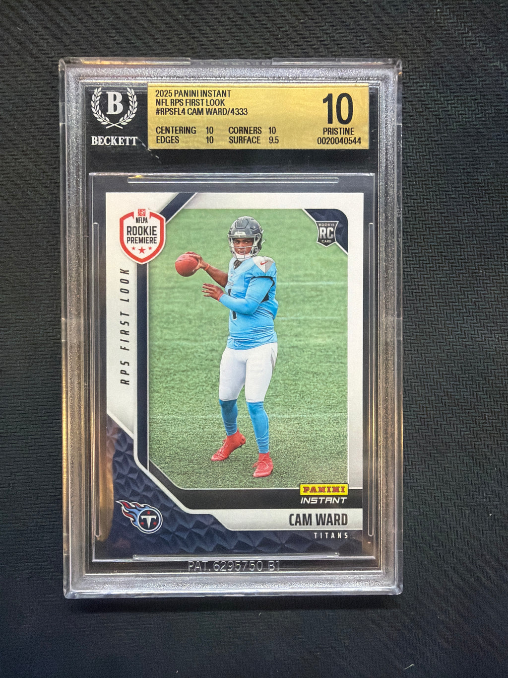 2025 Panini Instant Cam Ward Rookie BGS 10 544 Titans