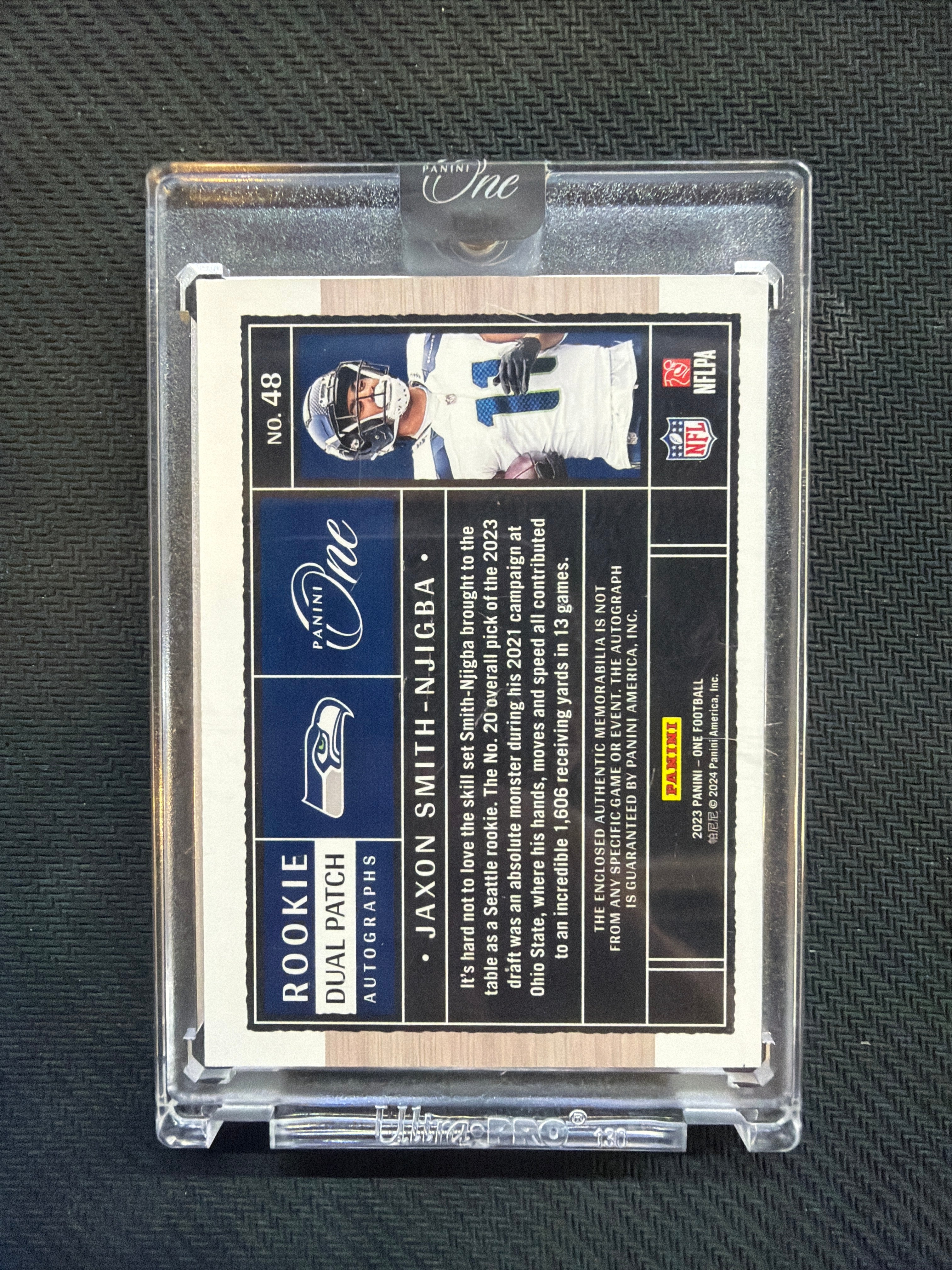 2023 One Jaxon Smith-Njigba Rookie Patch Auto /5 Seahawks