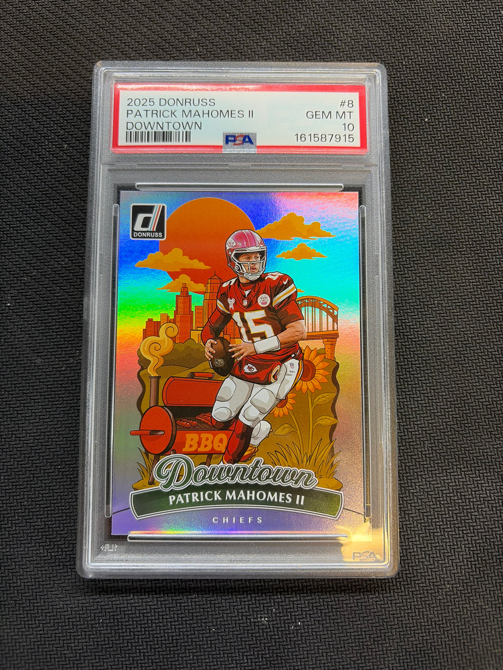 2025 Donruss Patrick Mahomes II #8 Downtown! PSA 10 Cheifs 915