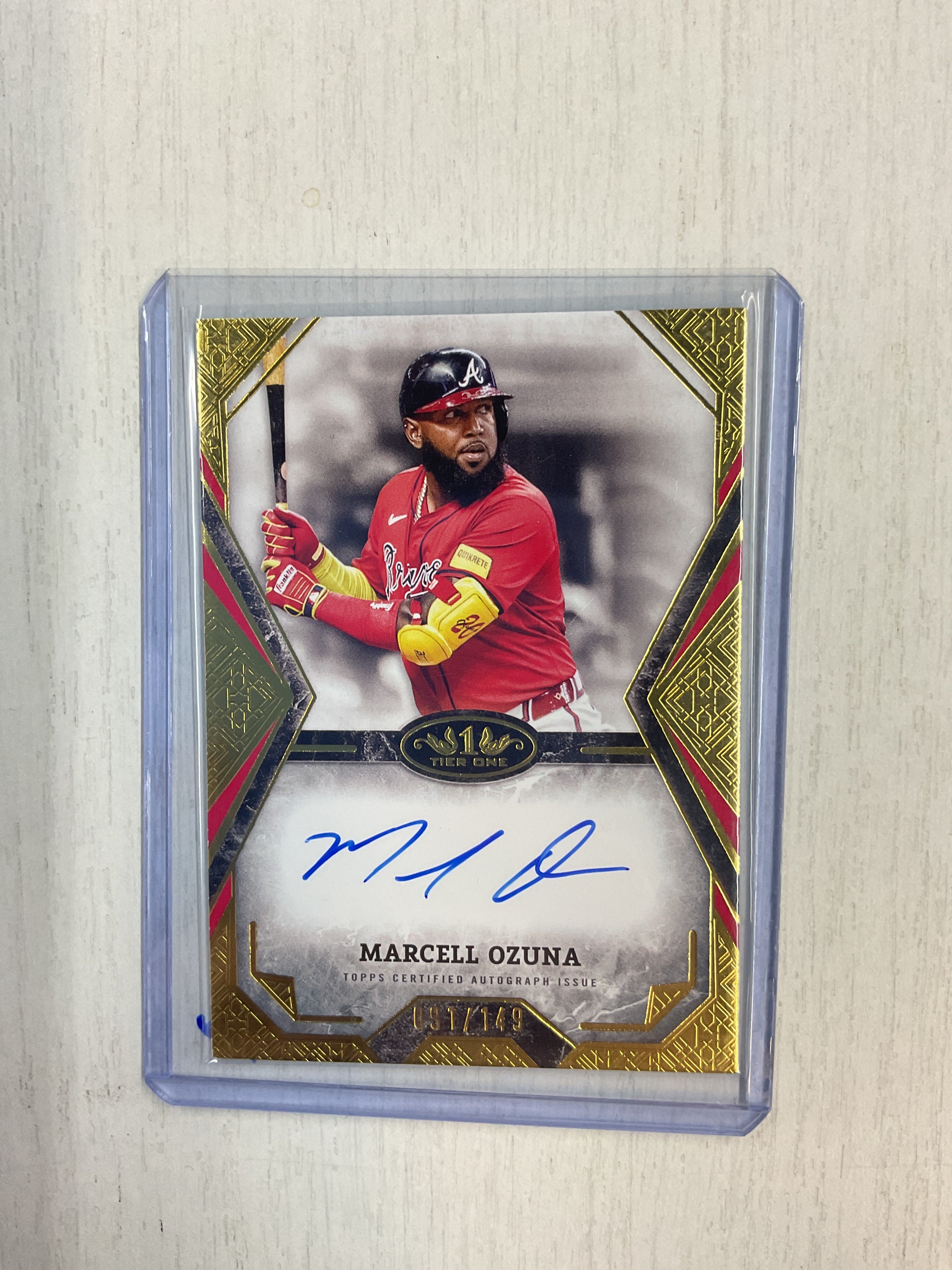 2025 Topps Tier One Marcell Ozuna Auto /149 Braves