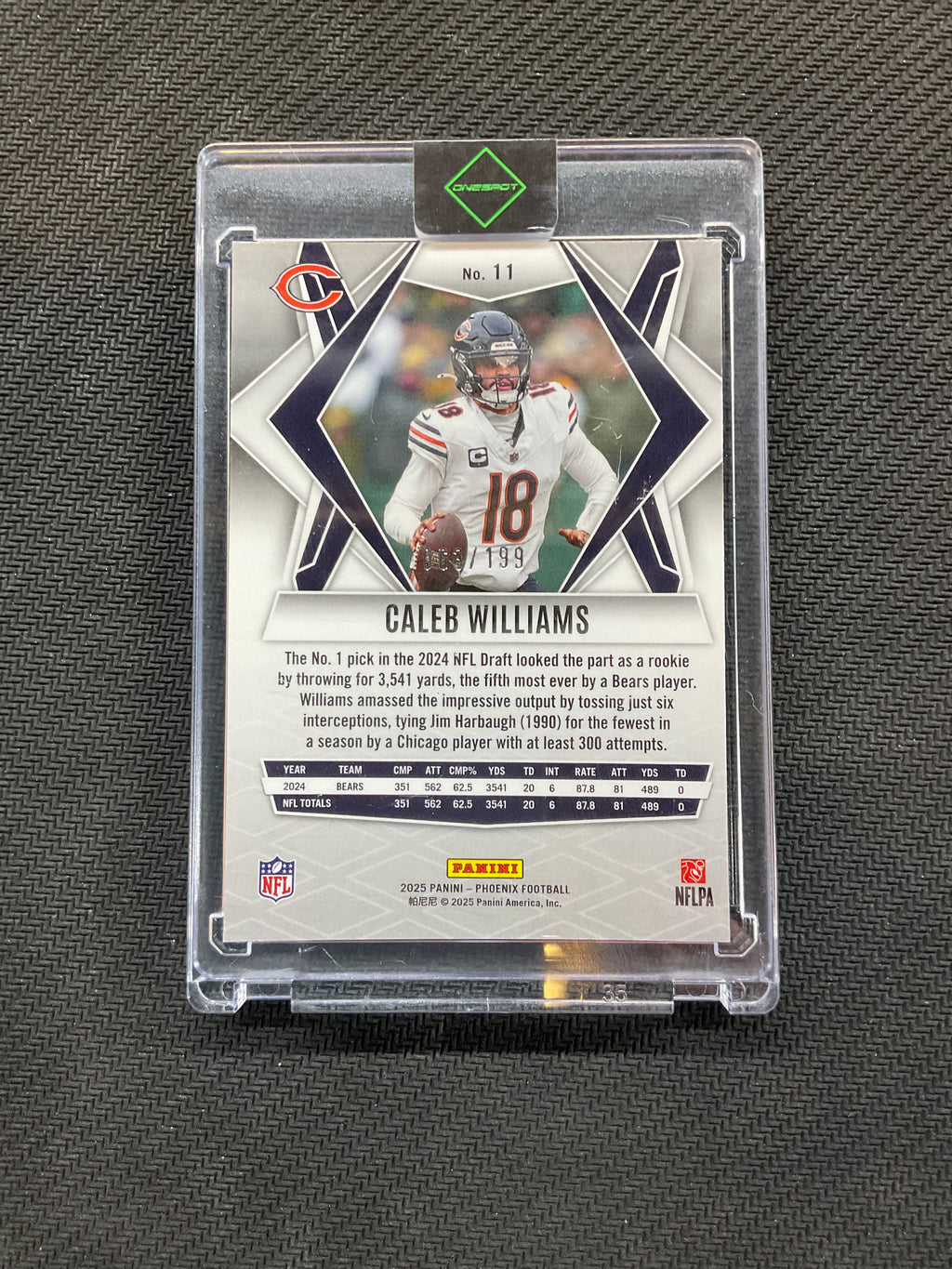 2025 Phoenix Caleb Williams Blue /199 Bears