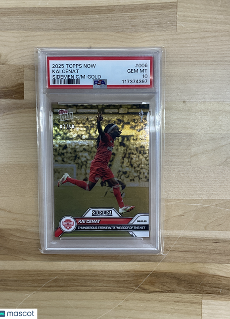2025 Topps Now Sidemen Charity Match Kai Cenat Gold #006 PSA 10