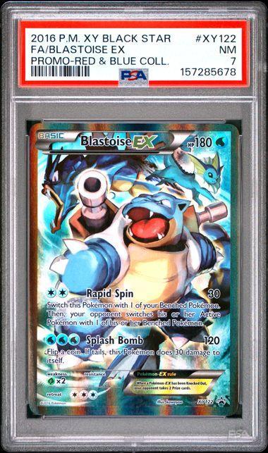 2016 Pokemon Red & Blue Collection Promo Blastoise EX XY122 PSA 7
