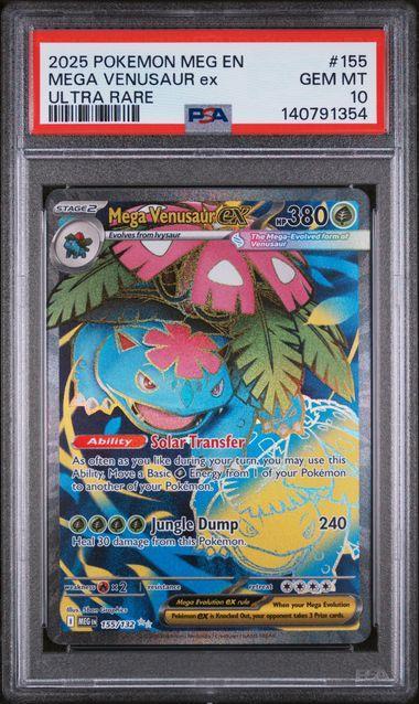 2025 Pokemon Mega Evolution Mega Venusaur ex 155 PSA 10
