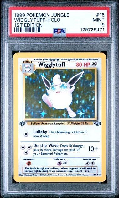 1999 Pokemon Jungle Wigglytuff Holo 16 1st Edition PSA 9