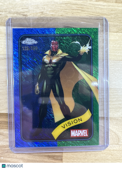 2025 Topps Chrome Marvel Vision /199 Green Blue