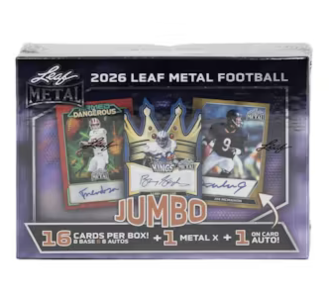 2026 Leaf Metal Football Jumbo Box