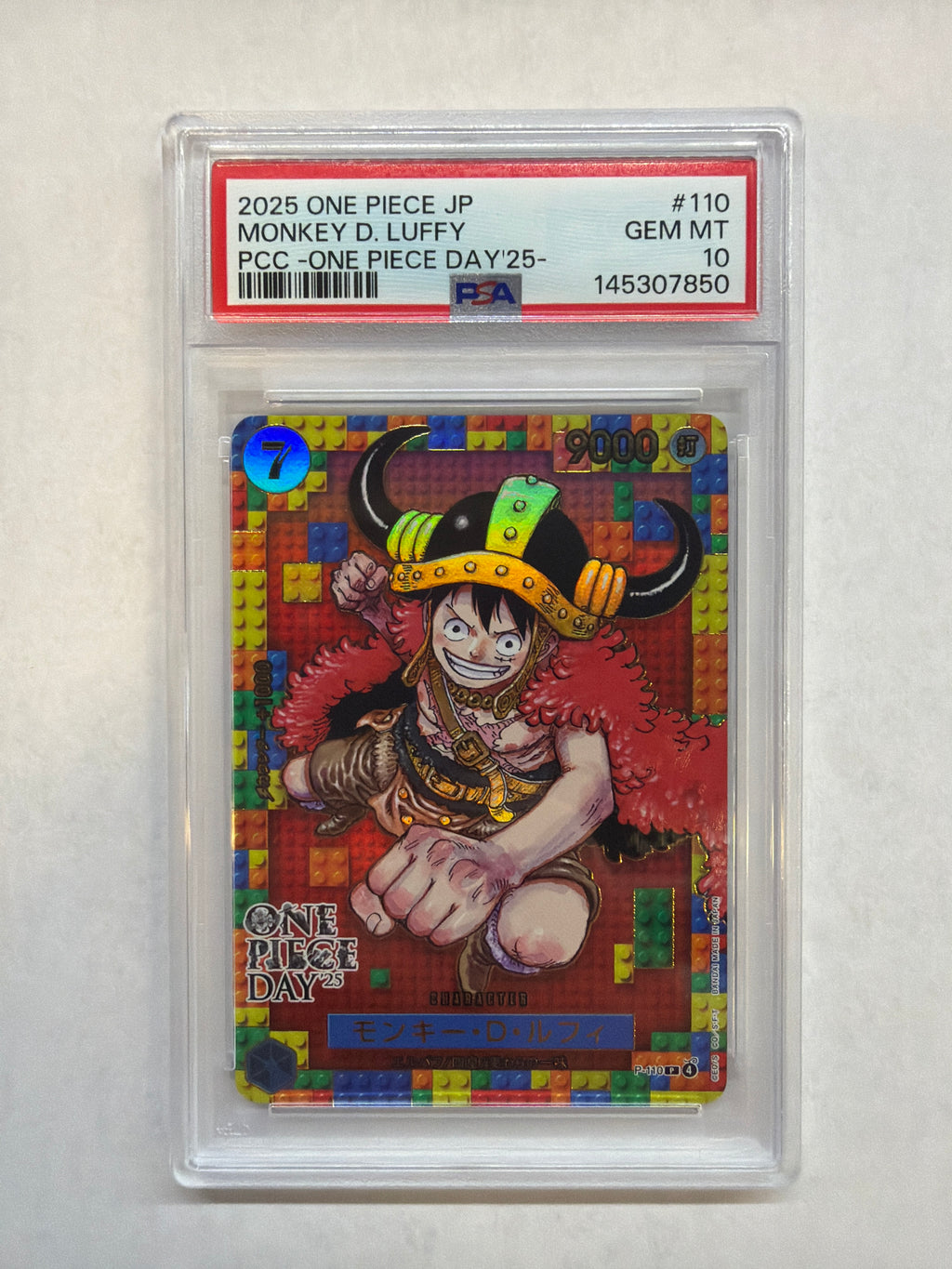 2025 Japanese One Piece Monkey D Luffy 110 One Piece Day PSA 10