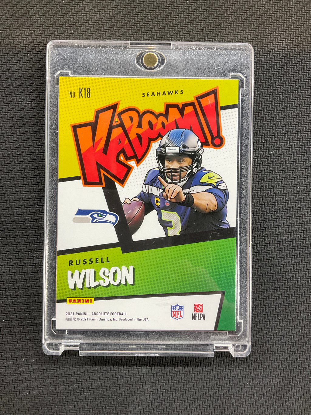 2021 Absolute Russell Wilson Kaboom! #K18 Seahawks