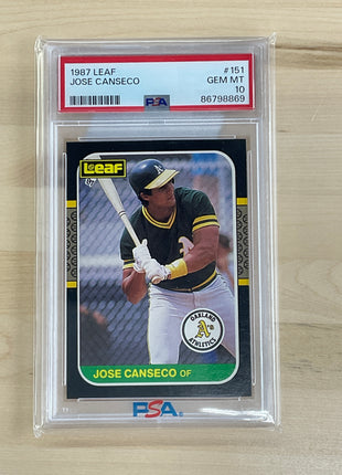 1987 Leaf Jose Canseco PSA 10