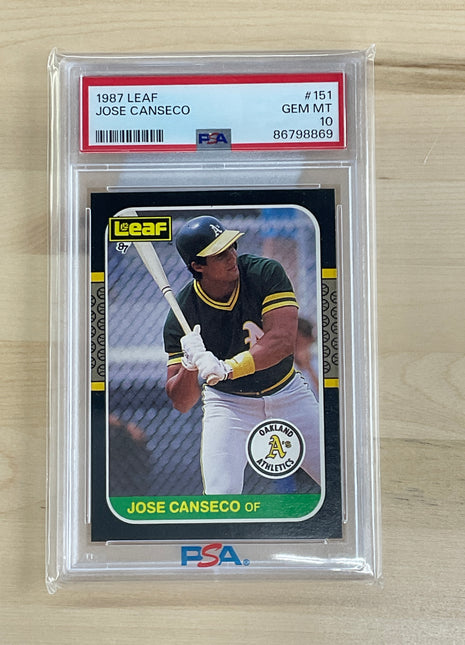 1987 Leaf Jose Canseco PSA 10