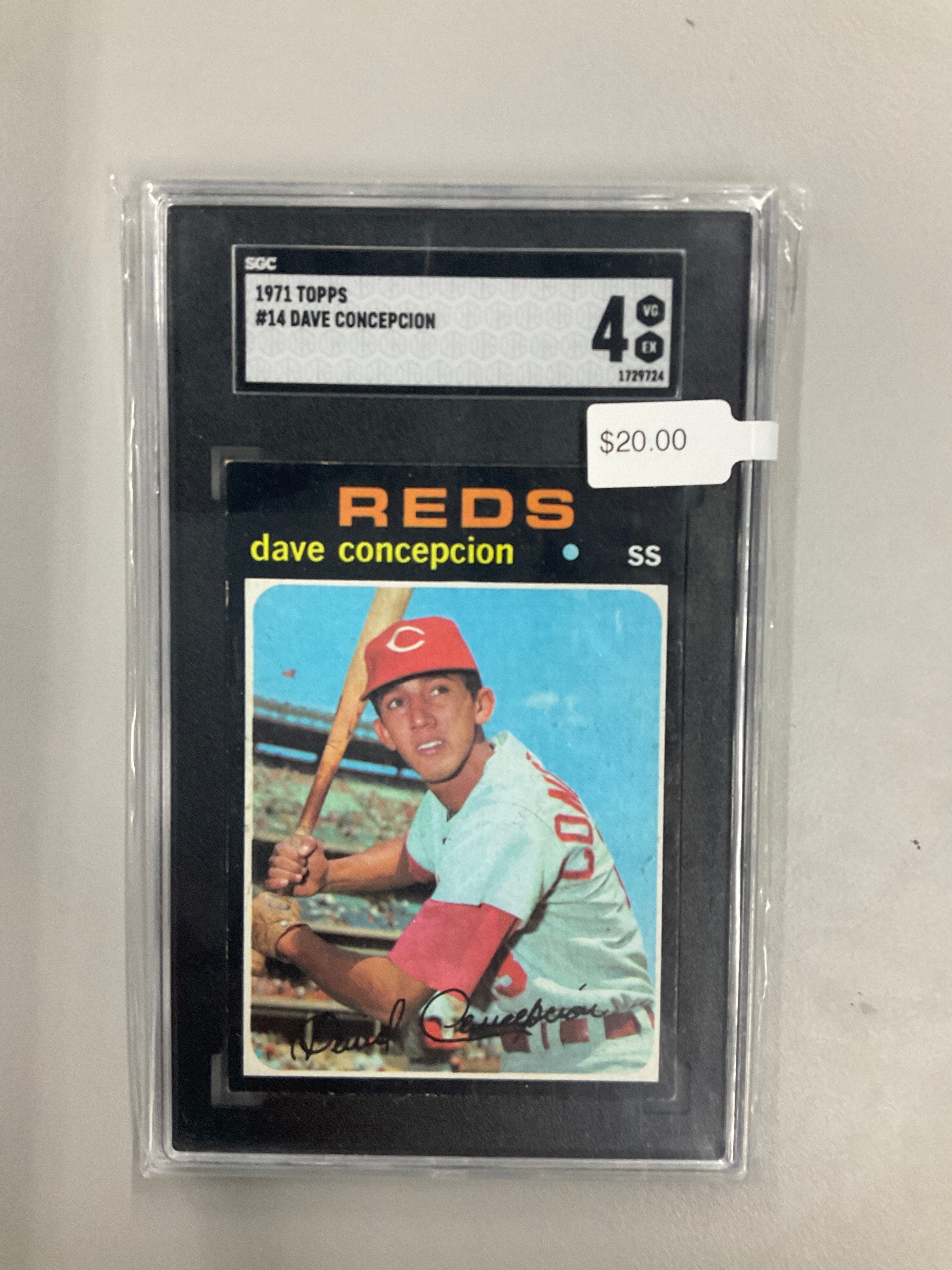 1971 Topps #14 Dave Concepcion SGC 4 Reds