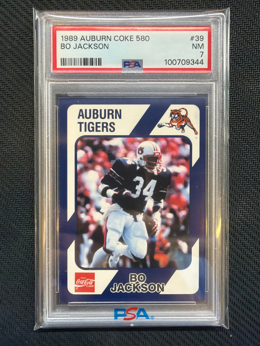 1989 Auburn Coke 580 Bo Jackson #39 PSA 7 Auburn
