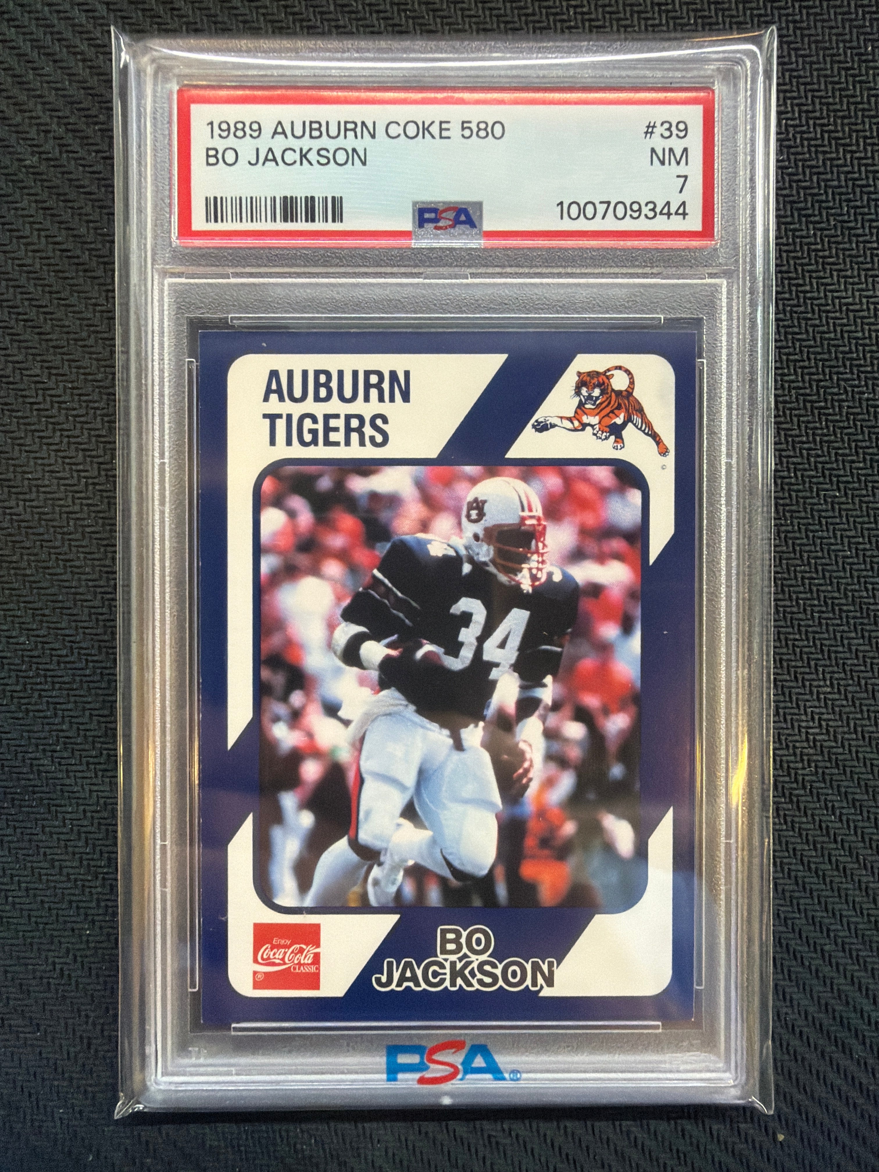 1989 Auburn Coke 580 Bo Jackson #39 PSA 7 Auburn