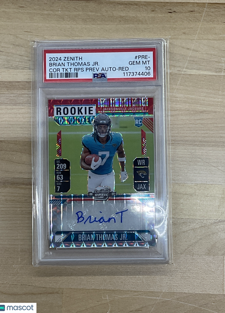 2024 Panini Contenders Optic Rookie Ticket RPS Brian Thomas JR. Red PSA 10