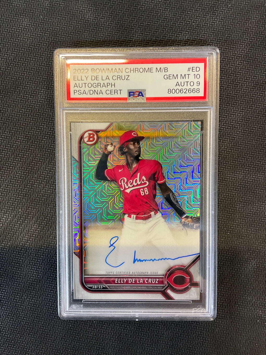 2022 Bowman Chrome Mega Elly De La Cruz Rookie Auto PSA 10 Auto 9 668