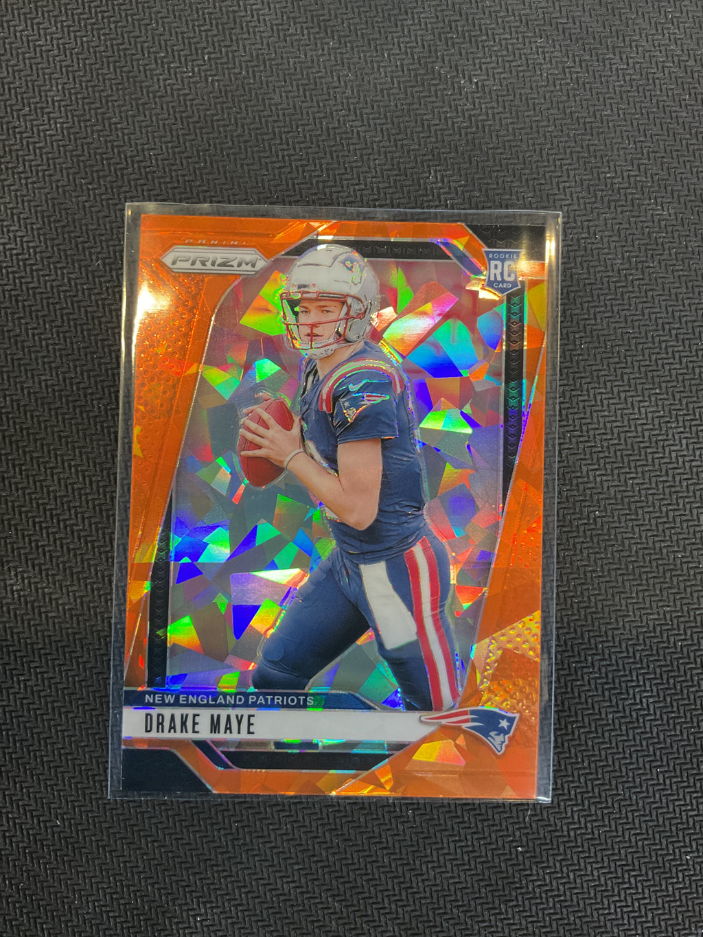 2024 Panini Prizm Drake Maye Orange Ice Rookie #329 Patriots