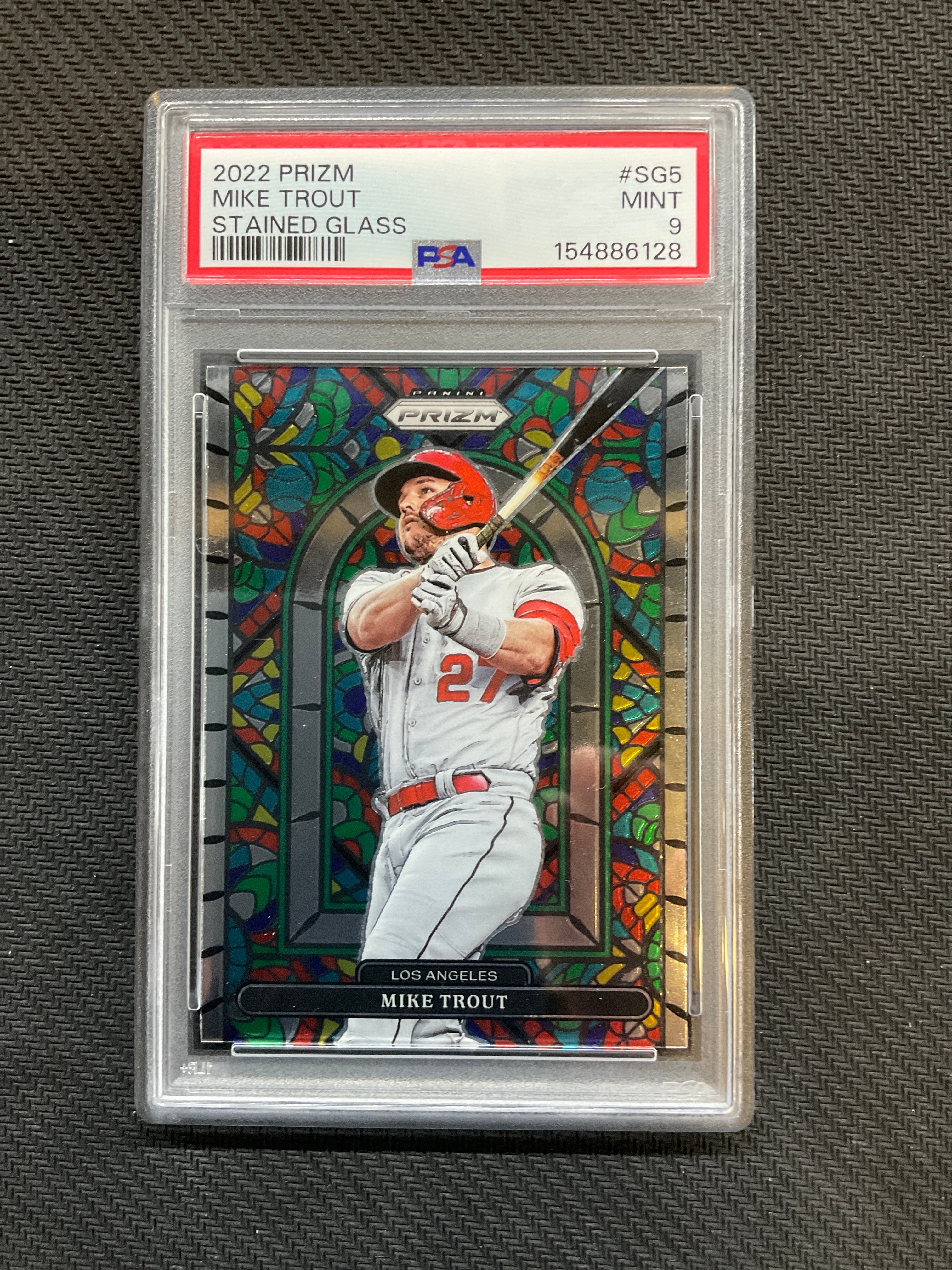 2022 Prizm Mike Trout Stained Glass PSA 9