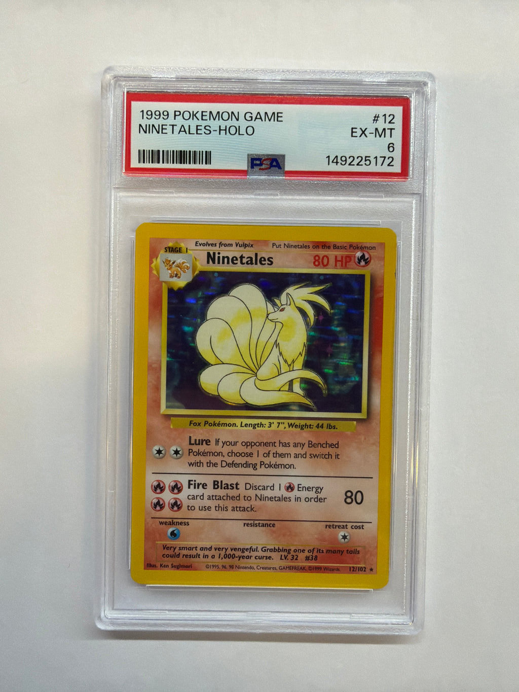 1999 Ninetales Holo 12 PSA 6