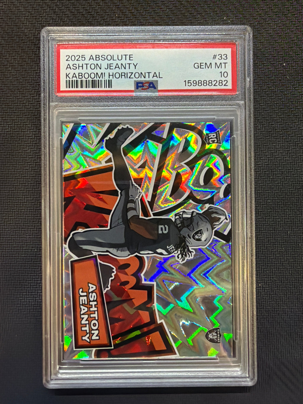 2025 Absolute Ashton Jeanty Kaboom! Horizontal PSA 10 282