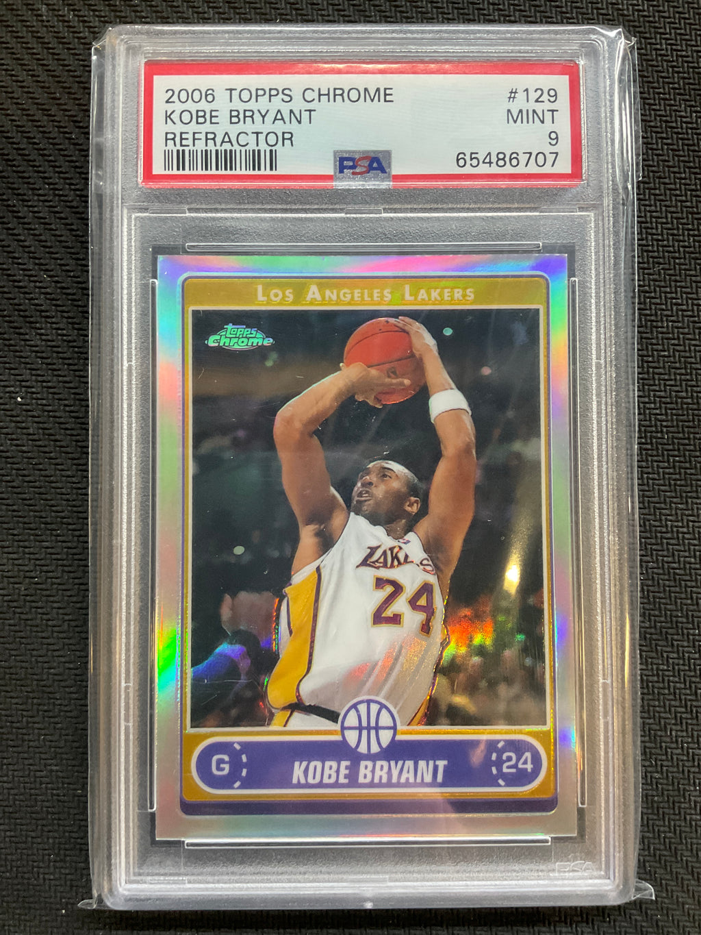 2006 Topps Chrome Kobe Bryant Refractor PSA 9 Lakers