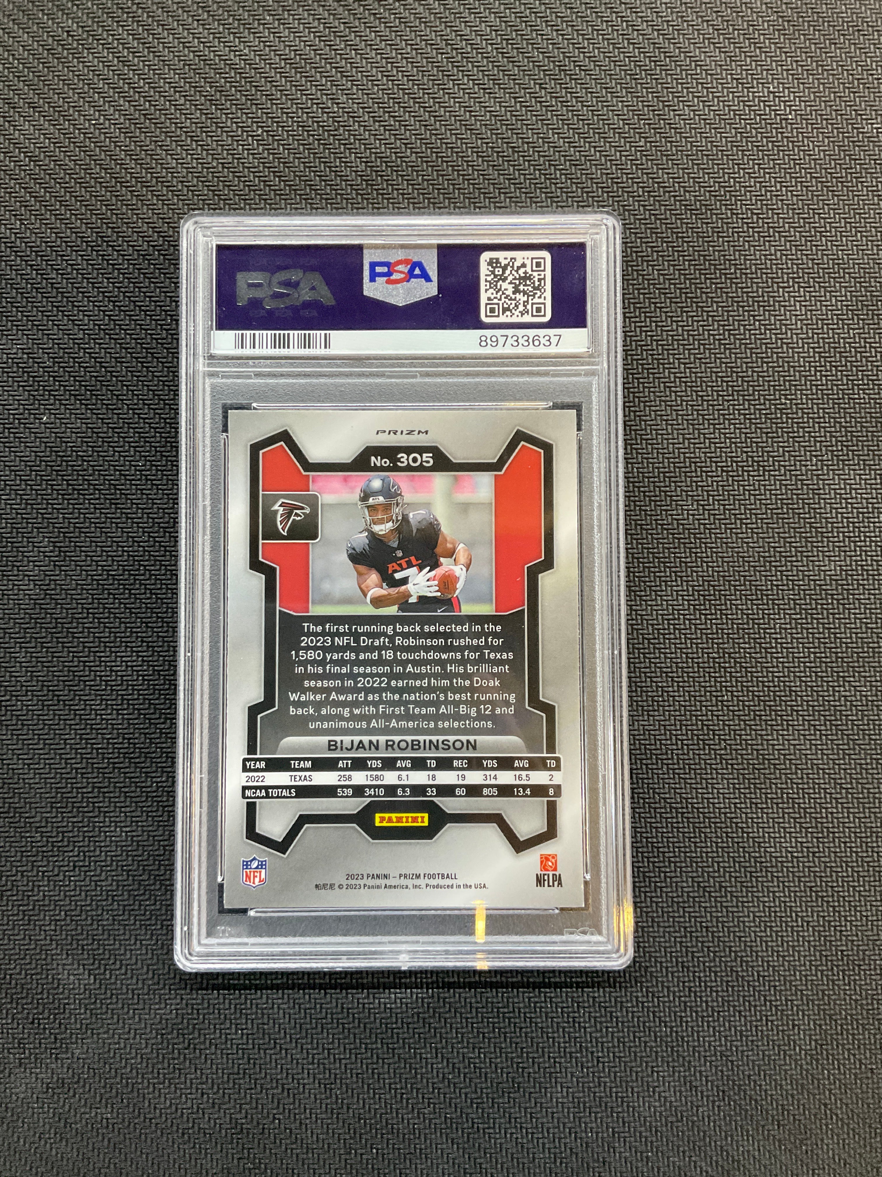 2023 Prizm Bijan Robinson Red Retail PSA 10 Rookie